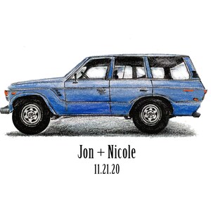 Custom Car Drawing/ Custom Car Sketch/ Car Illustration/ Custom Car Portrait