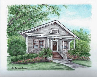 Custom House Drawing/ House Portrait/  House Illustration/ House Sketch/ Realtor Gift/ Pencil House