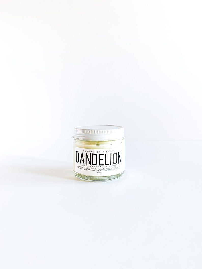 Dandelion. Dandelion facial cream. Wildcrafted organic dandelion facial cream. image 2