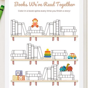 Color-in Book Tracker for Kids – Fun Reading Log Printable | Digital ...
