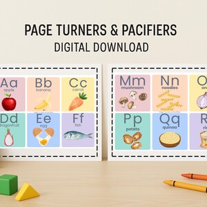 Cartes éclair de l'alphabet pour tout-petits – Aliments sains de A à Z | Cartes éducatives imprimables | Téléchargement numérique | Apprentissage de la nutrition pour les enfants