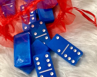 Royal Blue Dominoes Set
