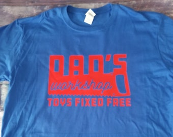 Ready to Ship Men's Dad's Workshop Toys Fixed Free Shirt Size XL