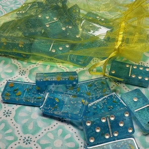 Rubber Ducky Dominoes Set, Rubber Duck Dominoes, Glitter Dominos, Dominoes Gift Set, Double Six Dominos, Double Six Dominoes