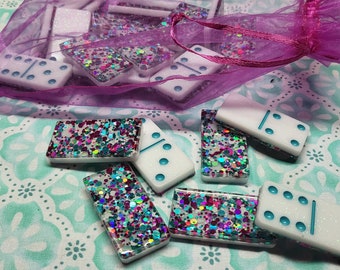 Pink And Blue Dominoes Set