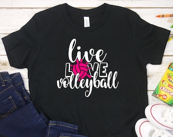 Live Love Volleyball Youth Tee Shirt