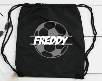 Soccer Monogram Drawstring Bag