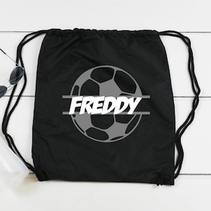 Soccer Monogram Drawstring Bag, Cinch Bag, Drawstring Backpack, Lightweight Drawstring Bag, Soccer Gear, Soccer Sport Bag