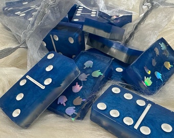 Blue Dominoes Set