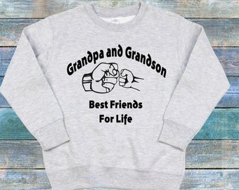 Grandpa And Grandson Best Friends For Life Toddler Sweat Shirt