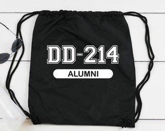 DD-214 Alumni Drawstring Bag