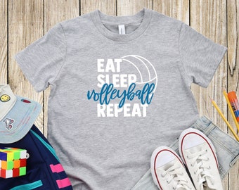 Eat Sleep Volleyball Repeat Youth Tee Shirt