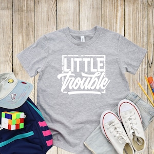 Little Trouble Youth Unisex Tee Shirt, Youth Little Trouble Shirt, Youth Funny Shirt, Funny Youth Tee, Little Brother Shirt, Little Sister