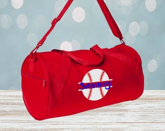 Baseball Monogram Barrel Duffel Bag