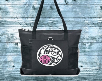 Volleyball Zipper Tote Bag
