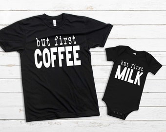 But First Coffee But First Milk Matching Set