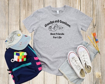 Grandpa And Grandson Best Friends For Life Youth Tee Shirt