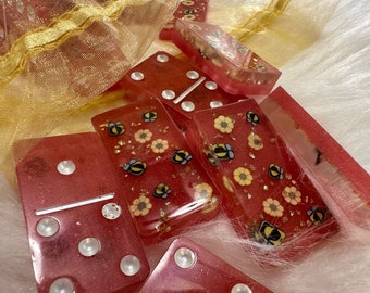 Sunflower and Bee Dominoes Set