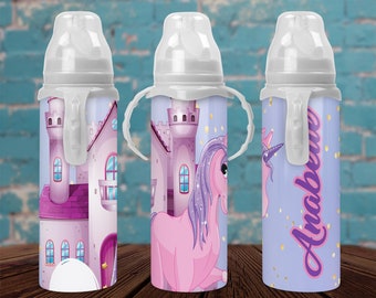 Unicorn Monogram Baby Bottle