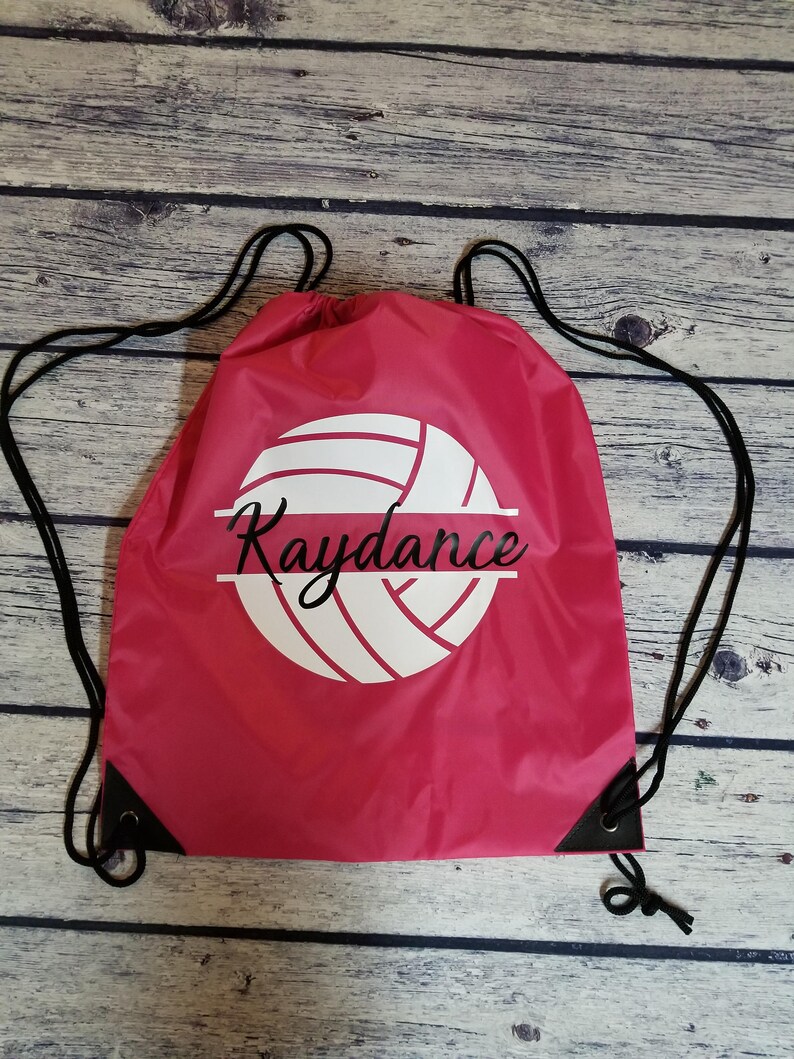 Volleyball drawstring bag cinch bag drawstring backpack Etsy