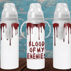 Blood Of My Enemies Baby Bottel, Dark Humor Baby Bottle, Viking Baby Bottle, Stainless Steel Baby Bottle