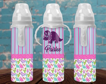 Dinosaur Monogram Baby Bottle