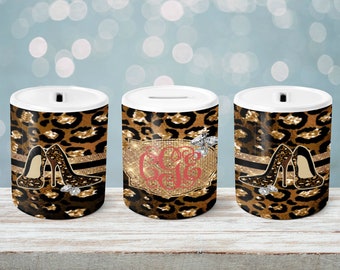 Monogram Cheetah Coin Bank