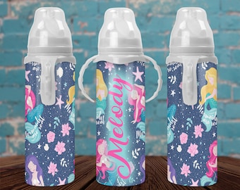 Mermaid Monogram Baby Bottle