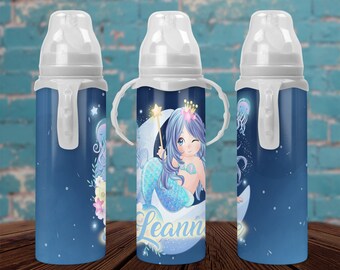 Mermaid Monogram Baby Bottle