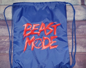 Ready to Ship Beast Mode Baseball Softball Drawstring Bag