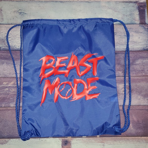 Bereit zu versenden Beast Mode Baseball Softball Drawstring Tasche, Cinch Bag, Drawstring Rucksack, Baseball-Ausrüstung, Softball-Ausrüstung