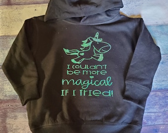 Ready to Ship Distressed Toddler Unicorn Hoodie Size 2T