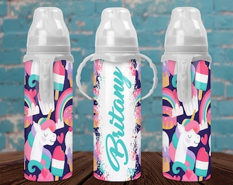 Unicorn Monogram Baby Bottle