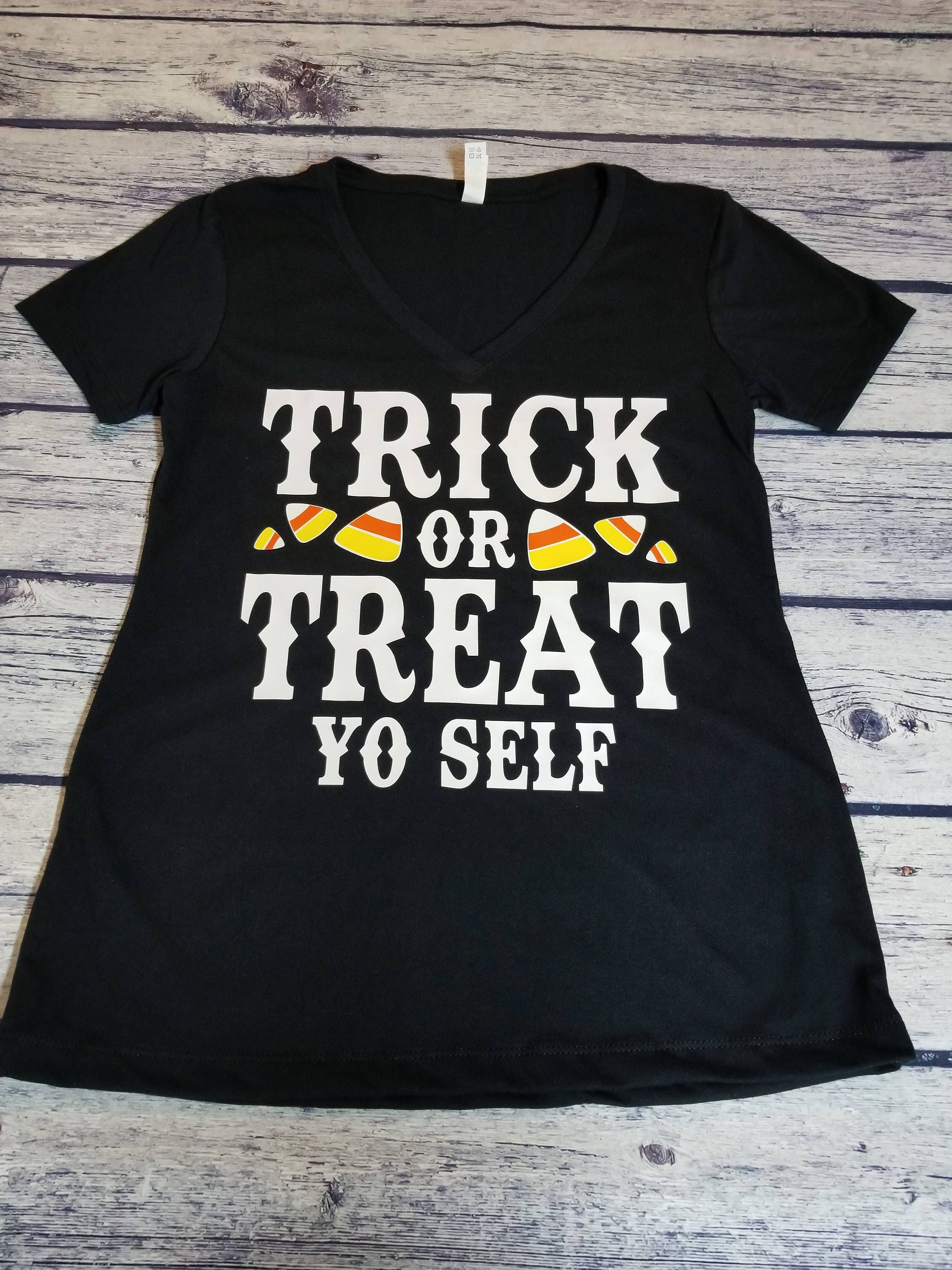 womens halloween tee shirt womens funny halloween t shirt womens trick or treat shirt ladies halloween shirt