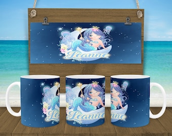 Mermaid Monogram Coffee Mug