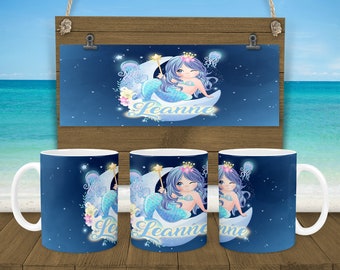 Mermaid Monogram Coffee Mug