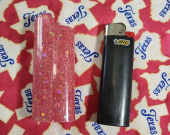 Pink Glitter Lighter Case