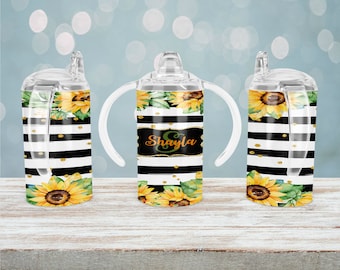 Sunflower Monogram Sippy Cup
