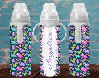 Dinosaur Monogram Baby Bottle