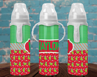 Dinosaur Monogram Baby Bottle