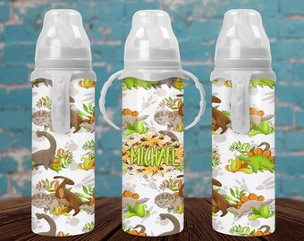 Dinosaur Monogram Baby Bottle