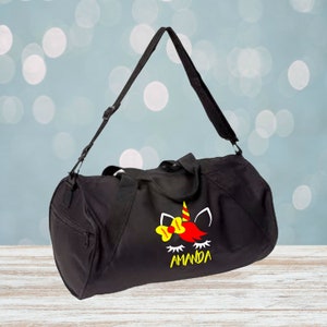 Softball Einhorn Monogramm Fass Seesack, Softball Tasche, personalisierter Seesack, Monogramm Duffel Bag, Monogramm Sporttasche
