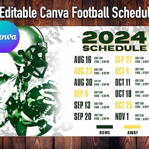 Football Schedule Template