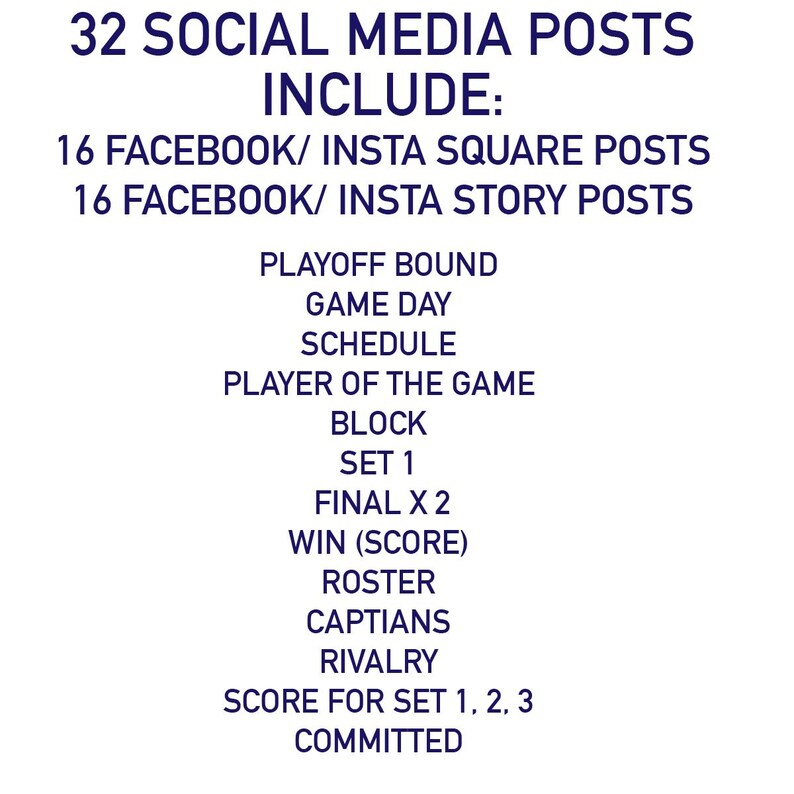 Volleyball Social Media Templates: Gameday Graphics (canva) - Etsy