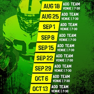 Editable Canva Football Game Schedule