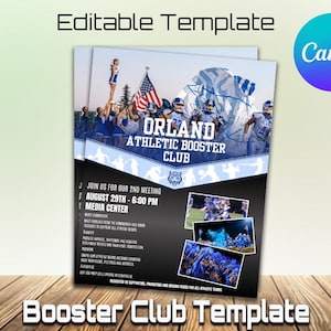 Booster Club Editable Canva Template High Quality Premium Layout