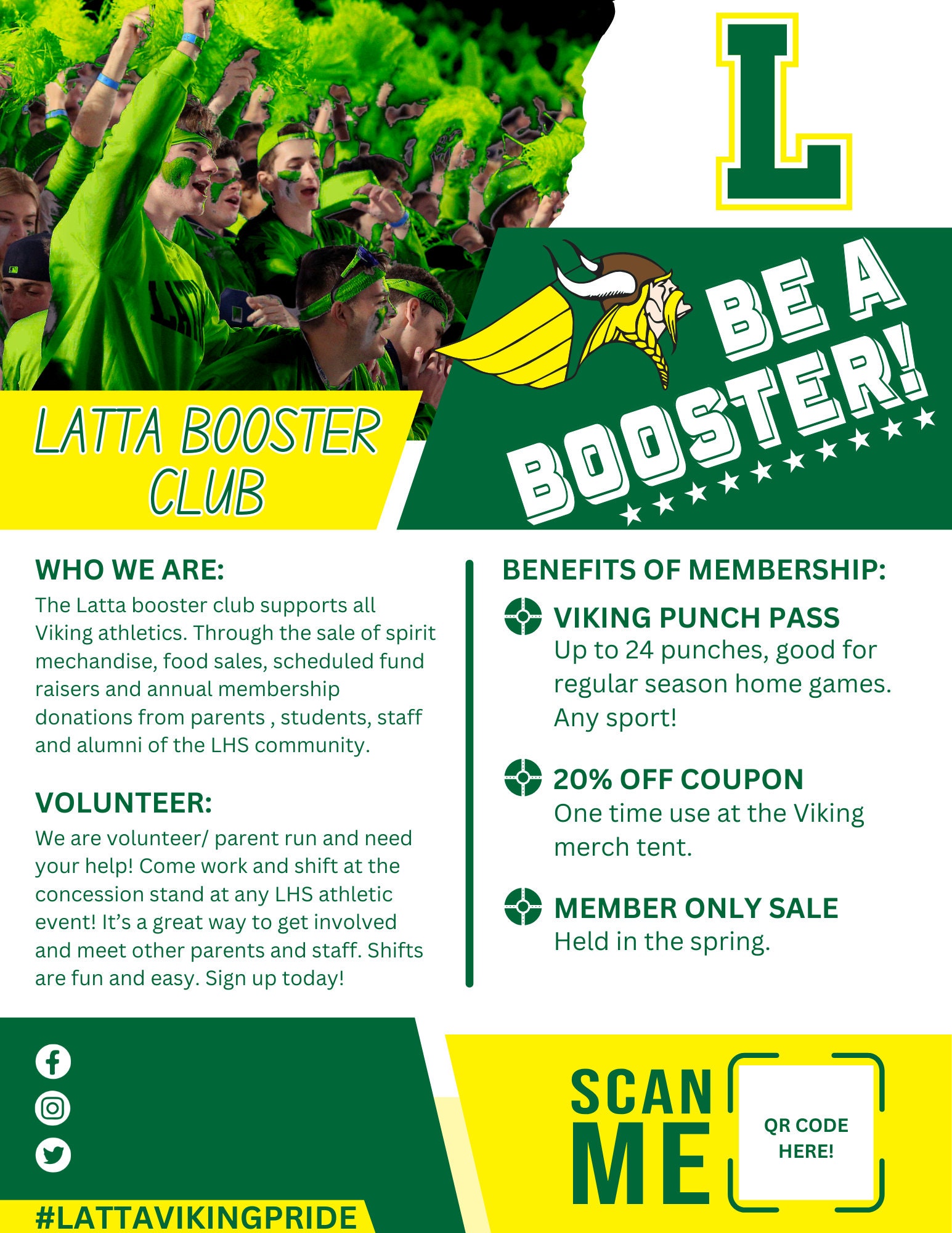 Booster Club Premium Editable Canva Template High School