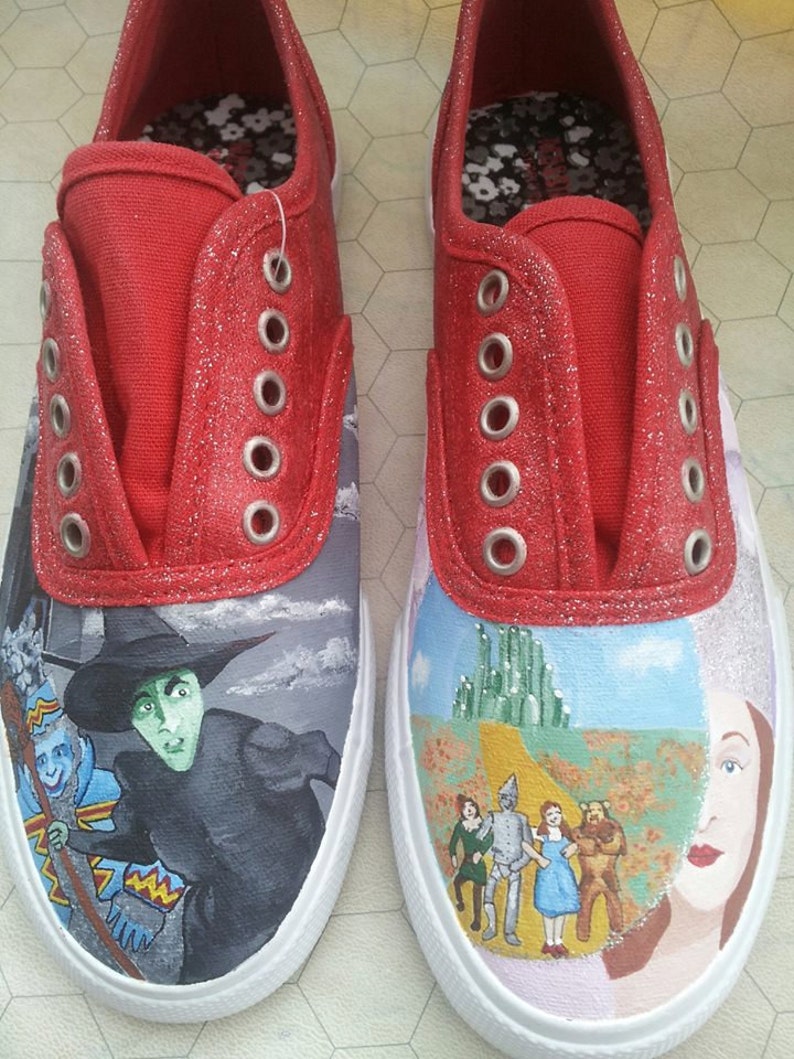 Custom painted Wizard of Oz Shoes | Etsy