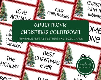 Christmas Advent Calendar for Adults, Family Movie Advent Calendar for Him or Her, Film Christmas Countdown Ideas Advent