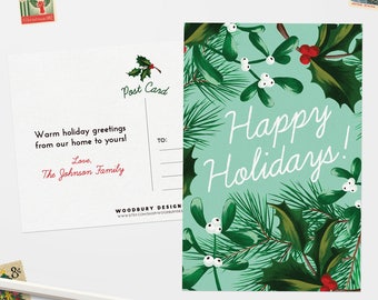 christmas postcard etsy postcard for christmas